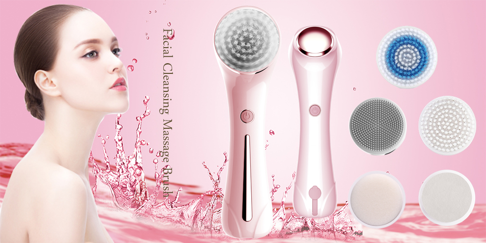 Electric facial cleansing brush