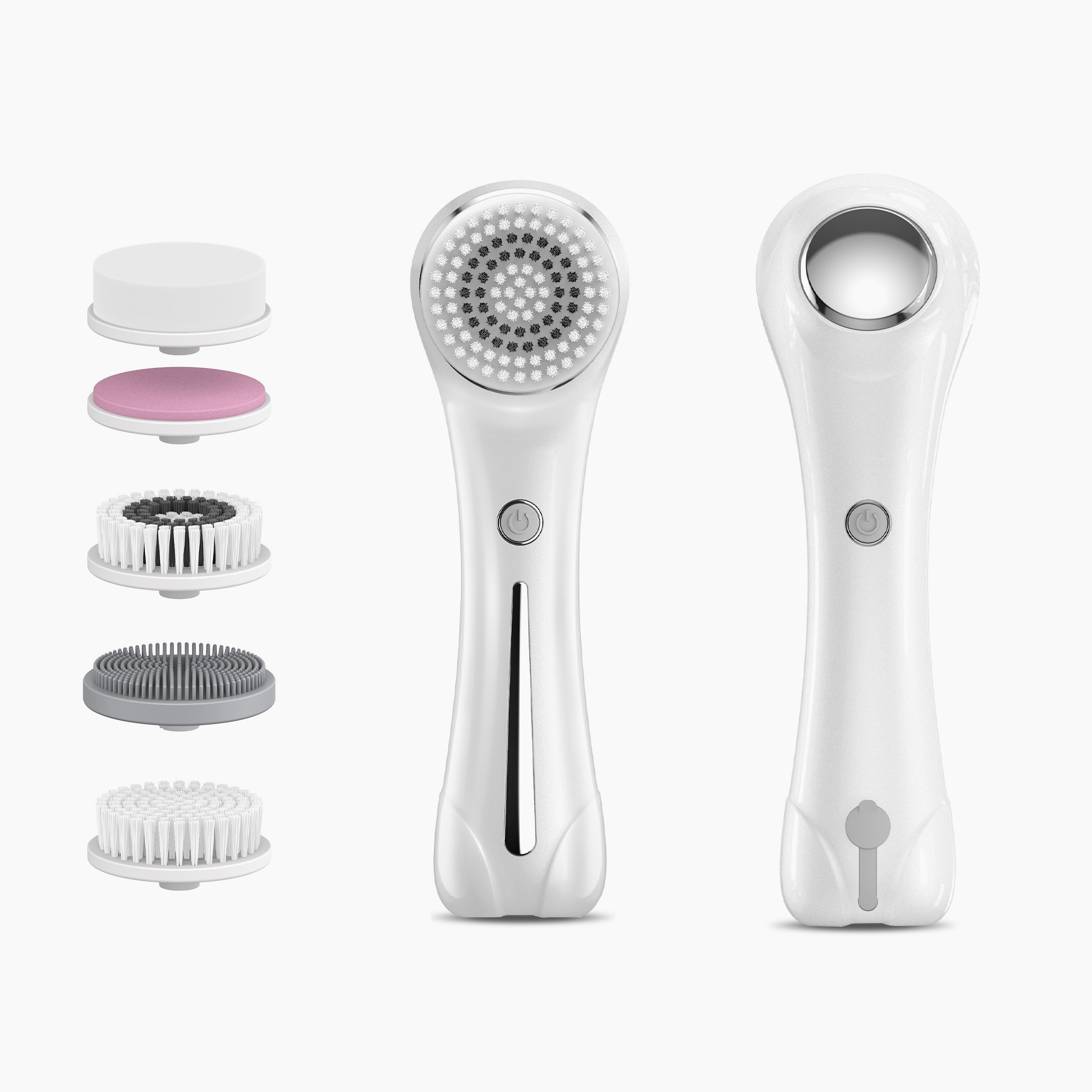 Electric facial cleansing massage brush