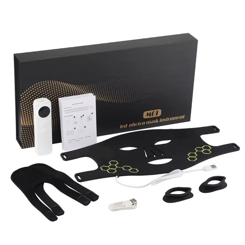 Silicone LED Facial Massager Mask 7 Color Red Light Therapy Device for Face Care and Rejuvenation