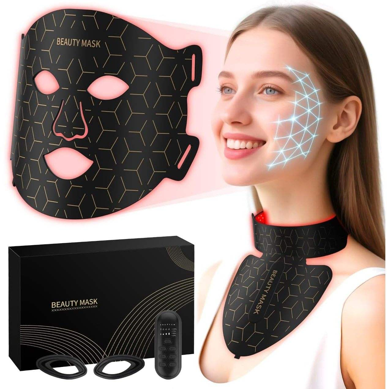 Red Light Therapy Face Neck Mask Set